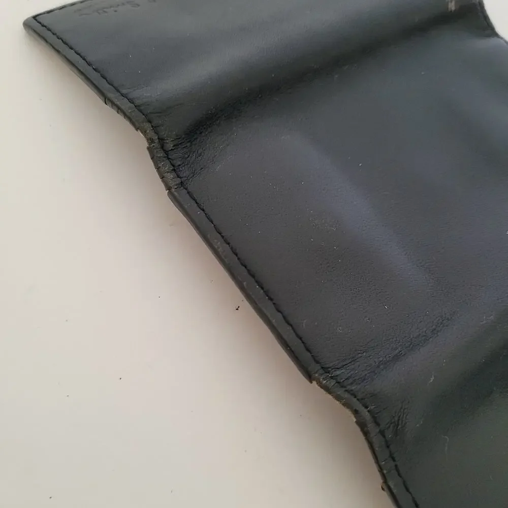 Paul Smith 4-Key Hooks Holder Case Wallet Logo Black Striped Charm Trifold Small